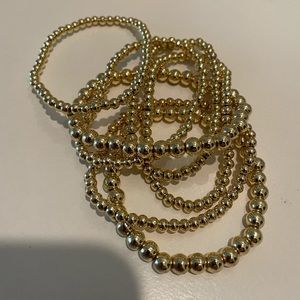 Gold beaded bracelets